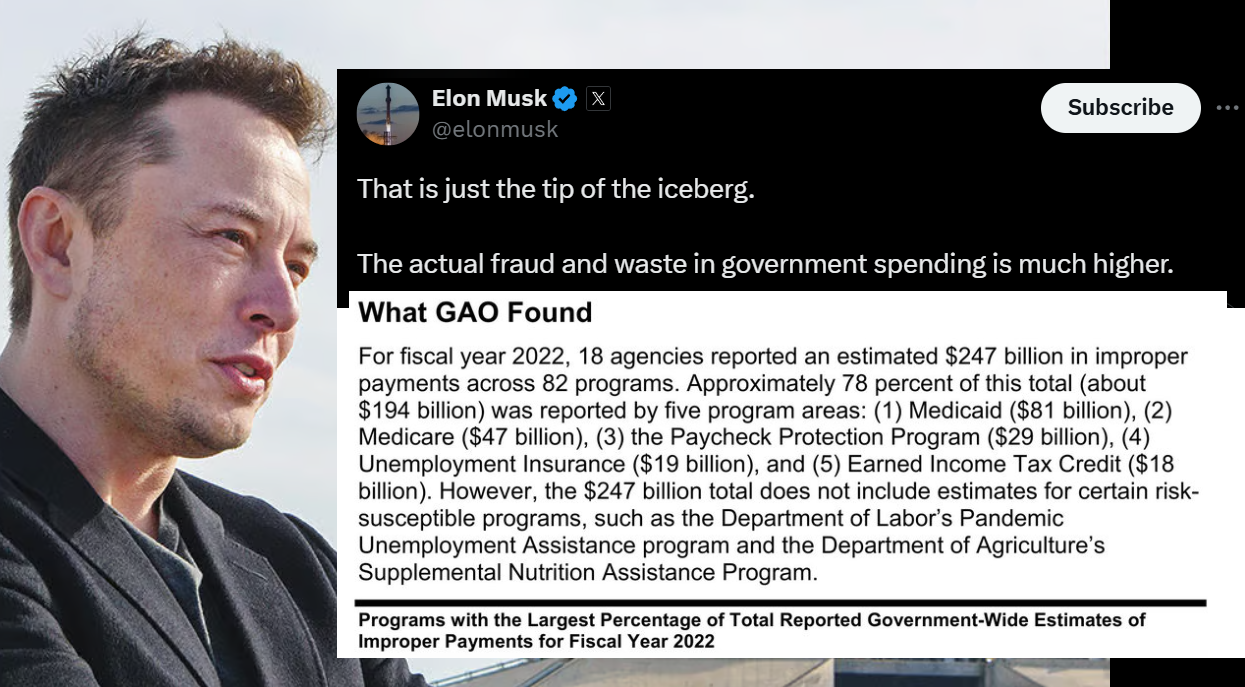 "$240 Billion A Year", Elon Musk Slams Frauds in Government, Says Waste is Higher