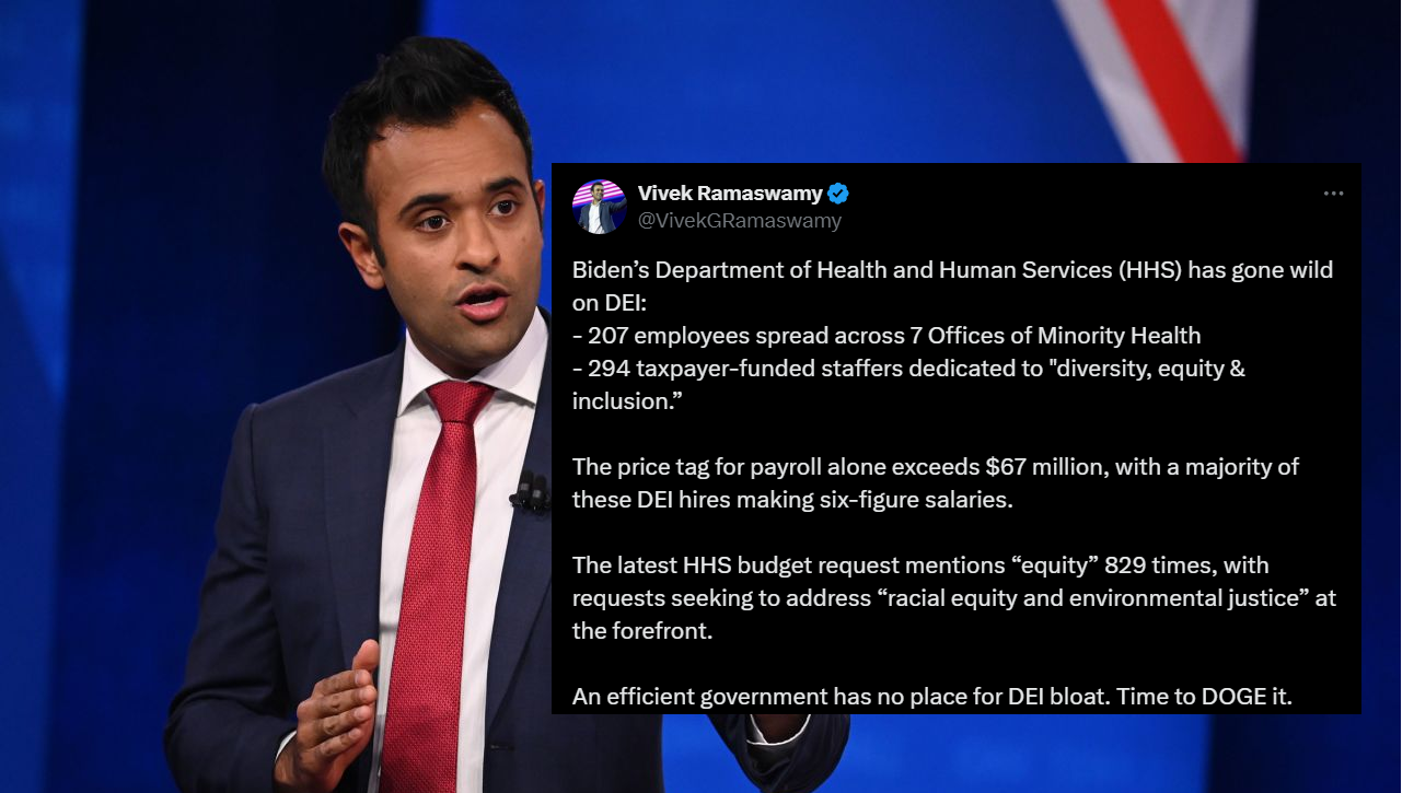 Vivek Ramaswamy Slams Biden's HHS: 'DEI Spending is a Waste of Taxpayer Dollars!